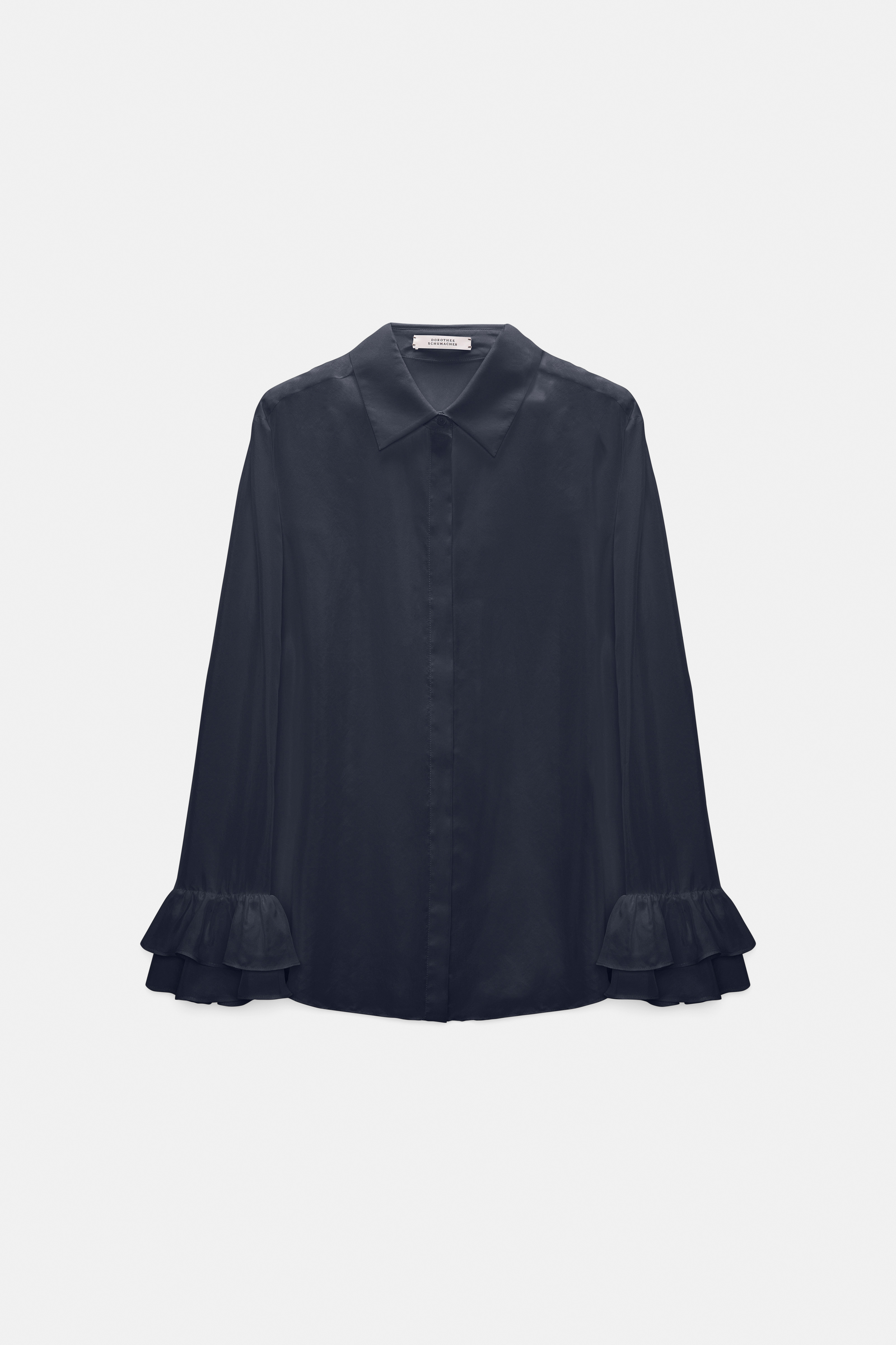 Dorothee Schumacher Habotai silk shirt dark navy